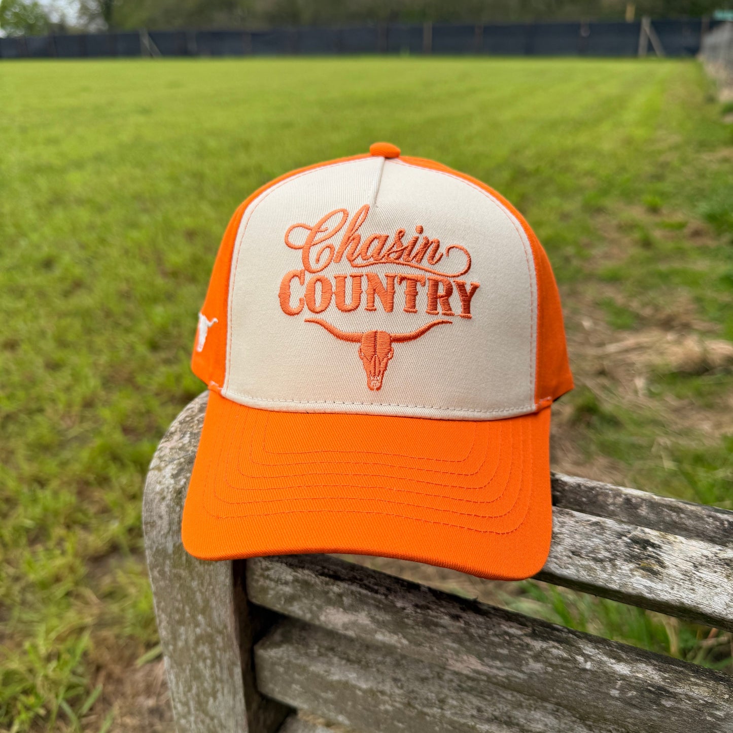 Orange & Beige Trucker Cap