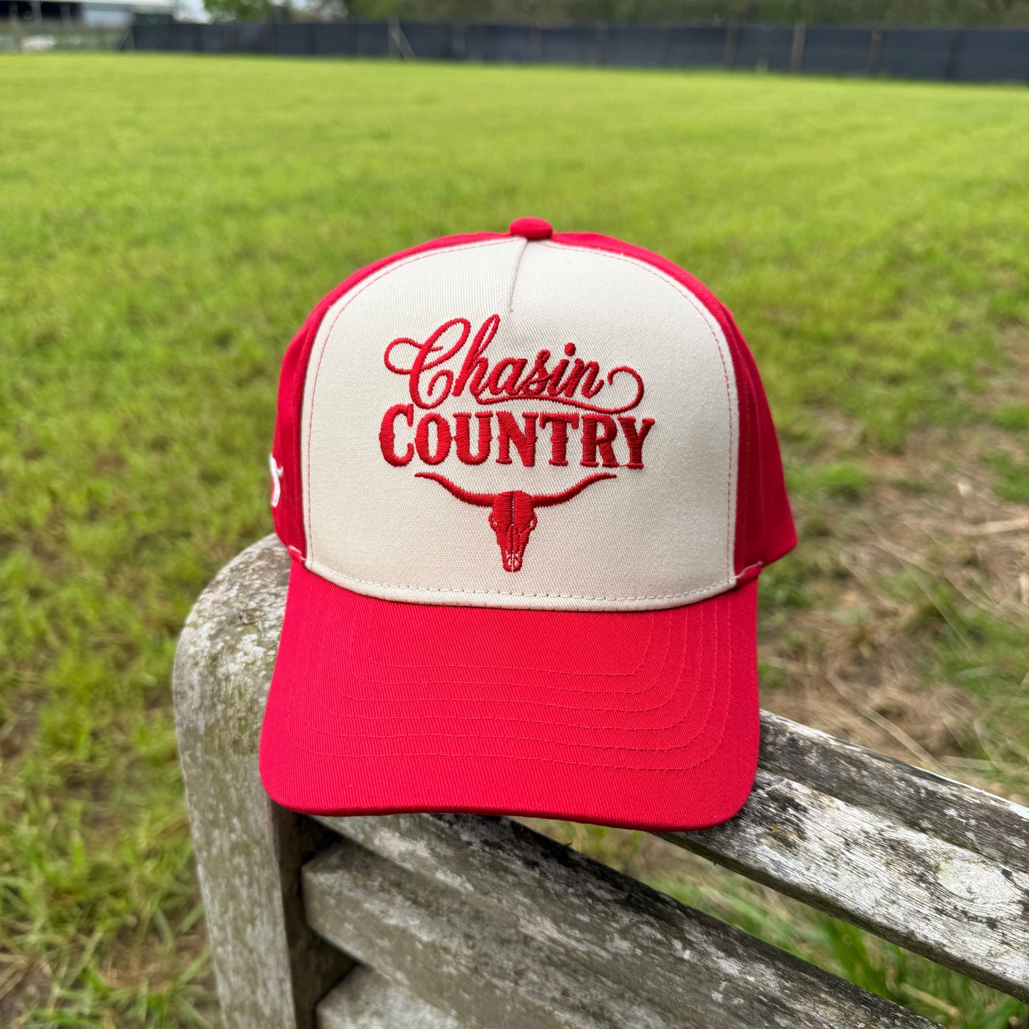 Red & Beige Trucker Cap