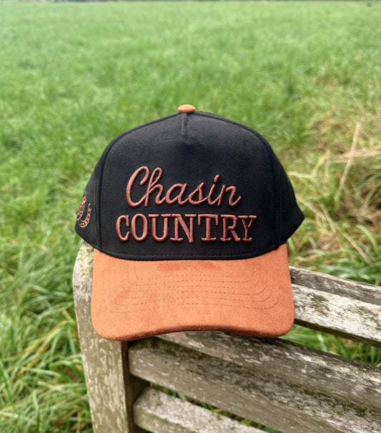 Black & Brown Suede Trucker cap