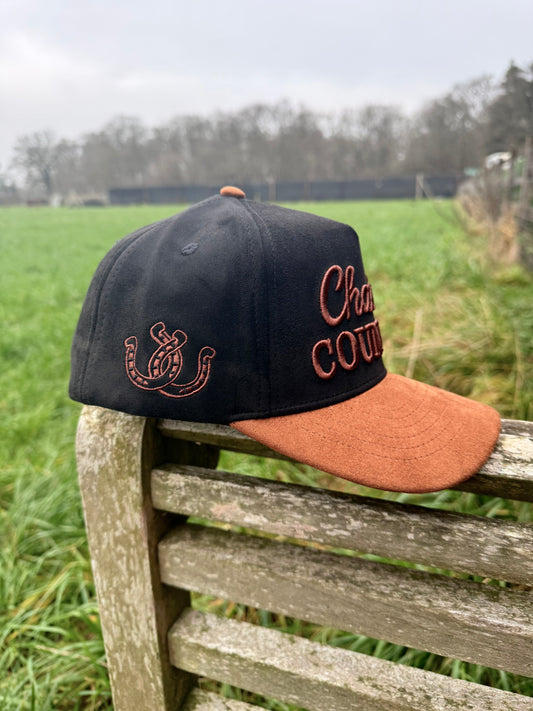 Black & Brown Suede Trucker cap