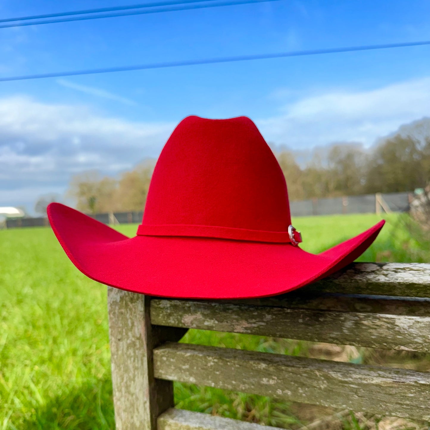 Cherry Red Cattleman Cowboy hat
