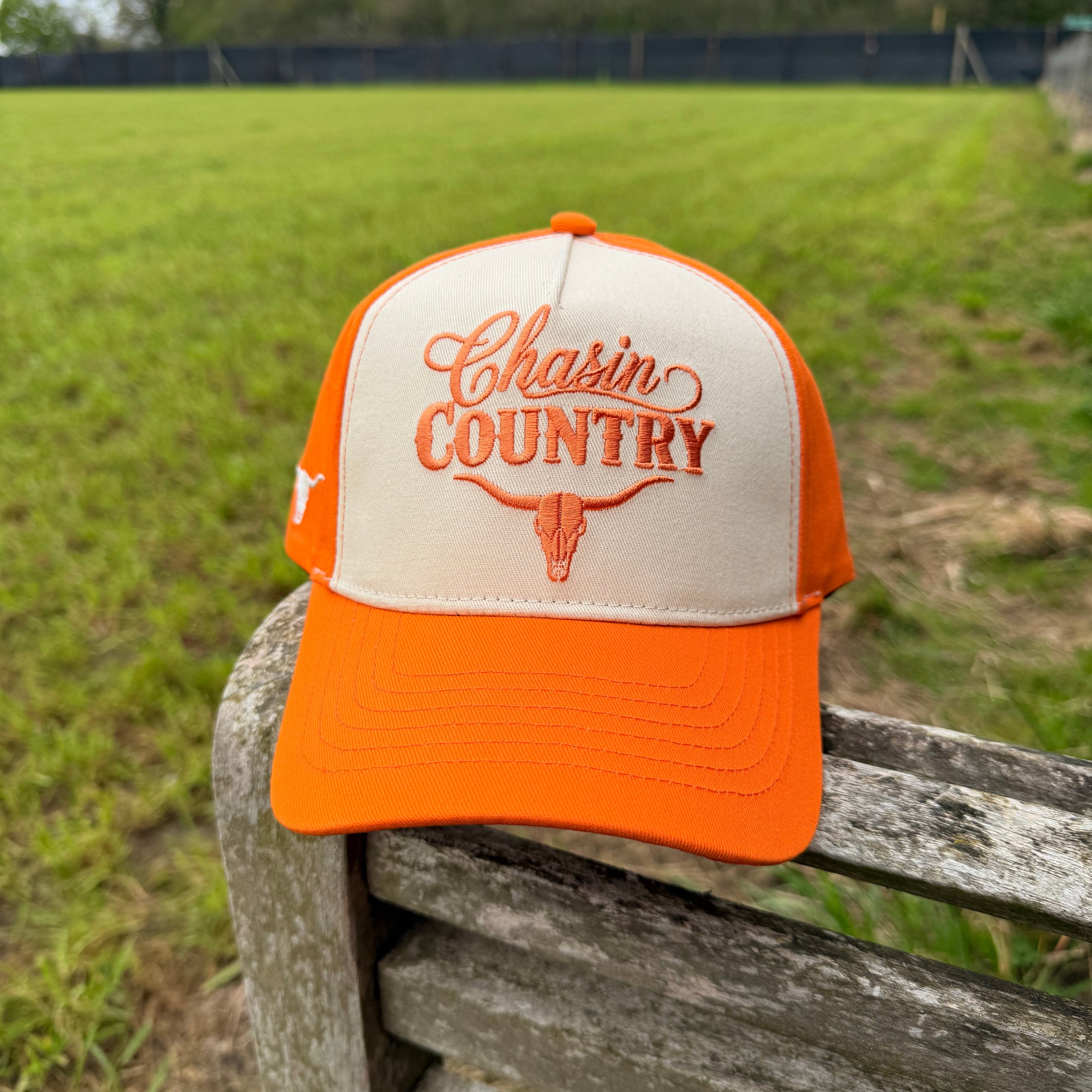 Orange & Beige Trucker Cap