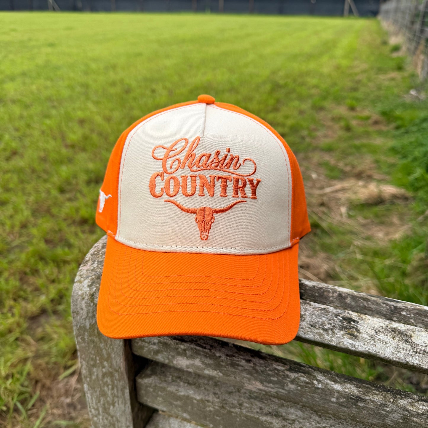 Orange & Beige Trucker Cap