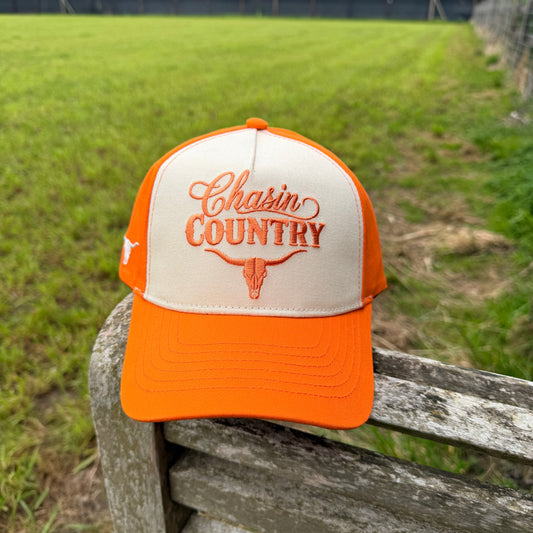 Orange & Beige Trucker Cap