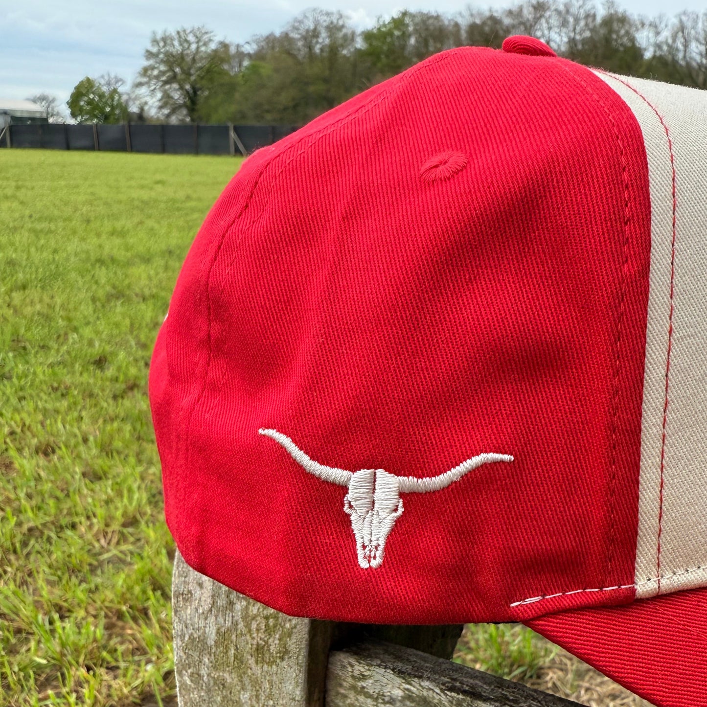 Red & Beige Trucker Cap