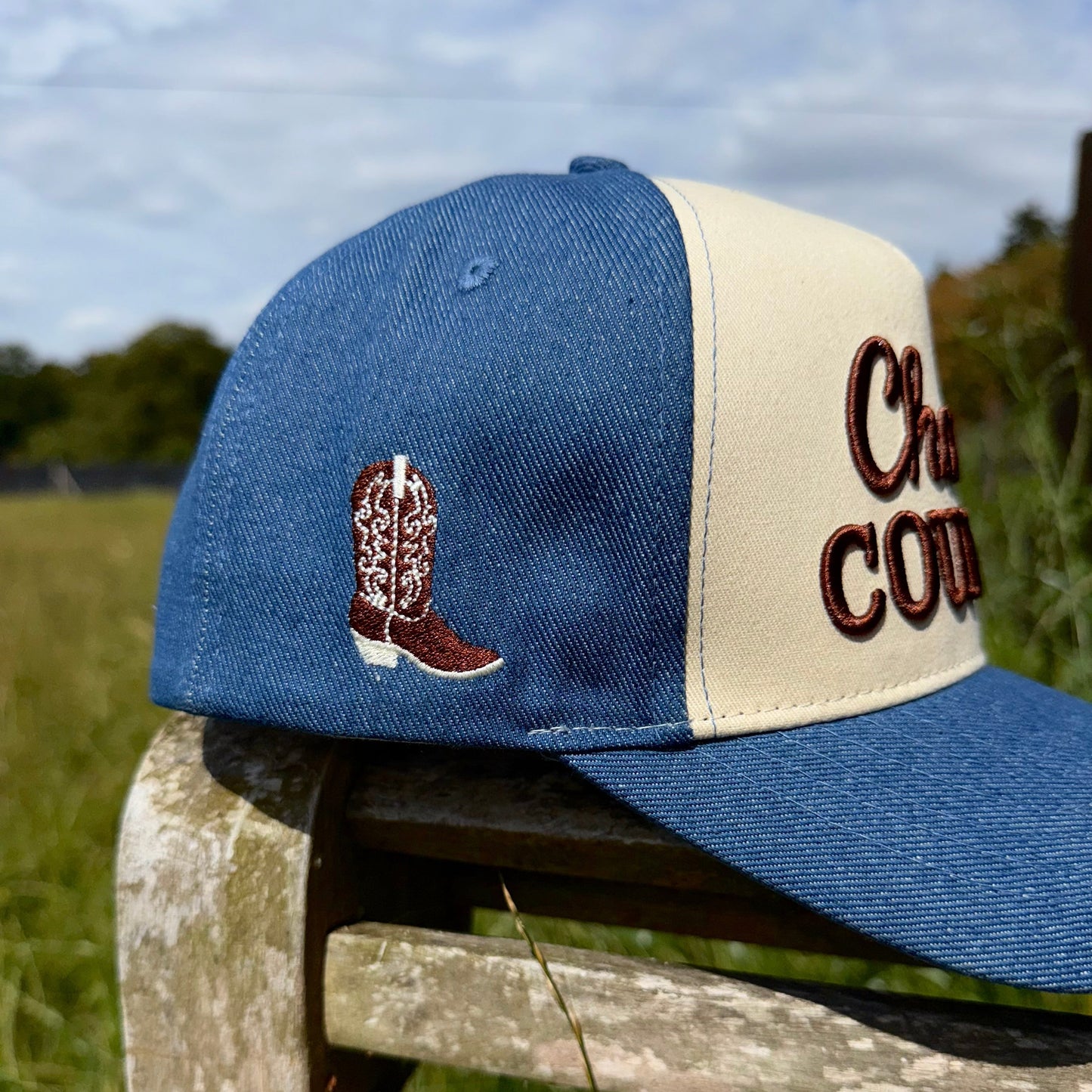 Beige & Denim trucker cap