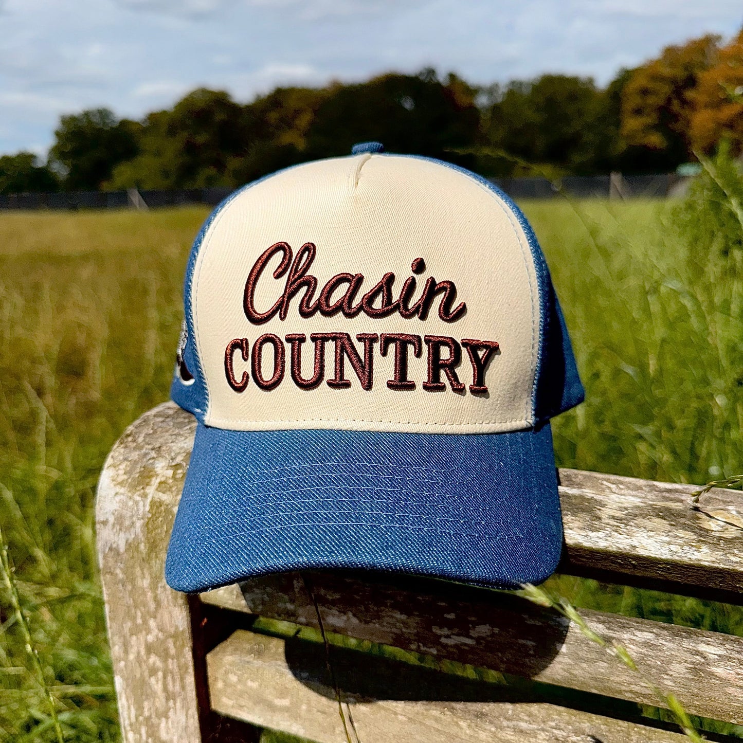 Beige & Denim trucker cap