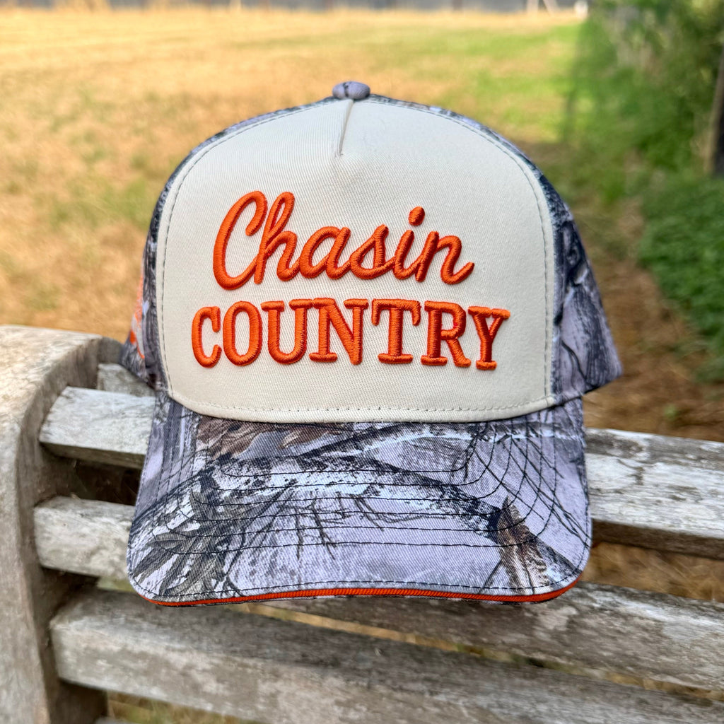 Beige & Camo orange Trucker Caps