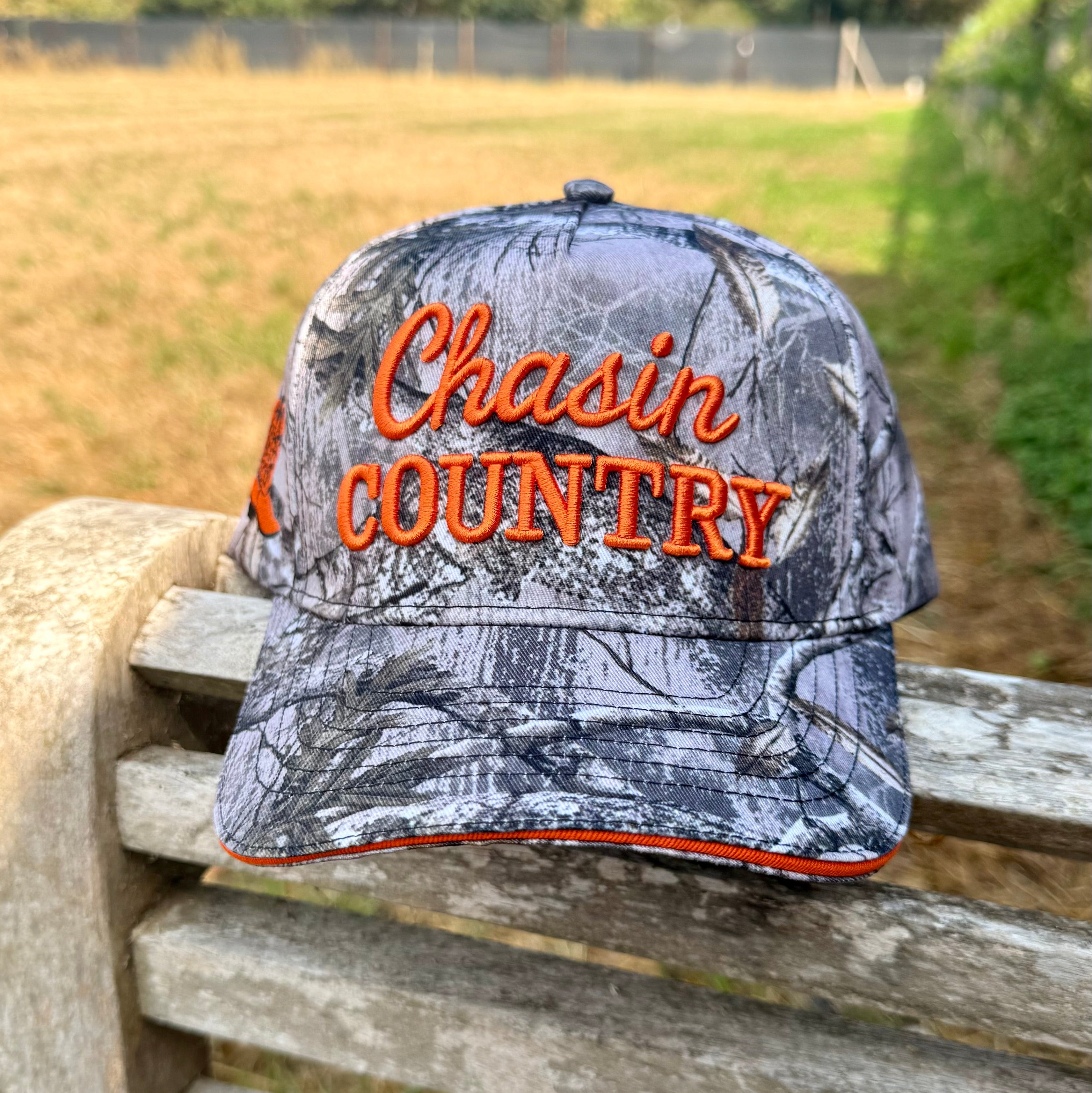 Full Camo & Orange Trucker cap