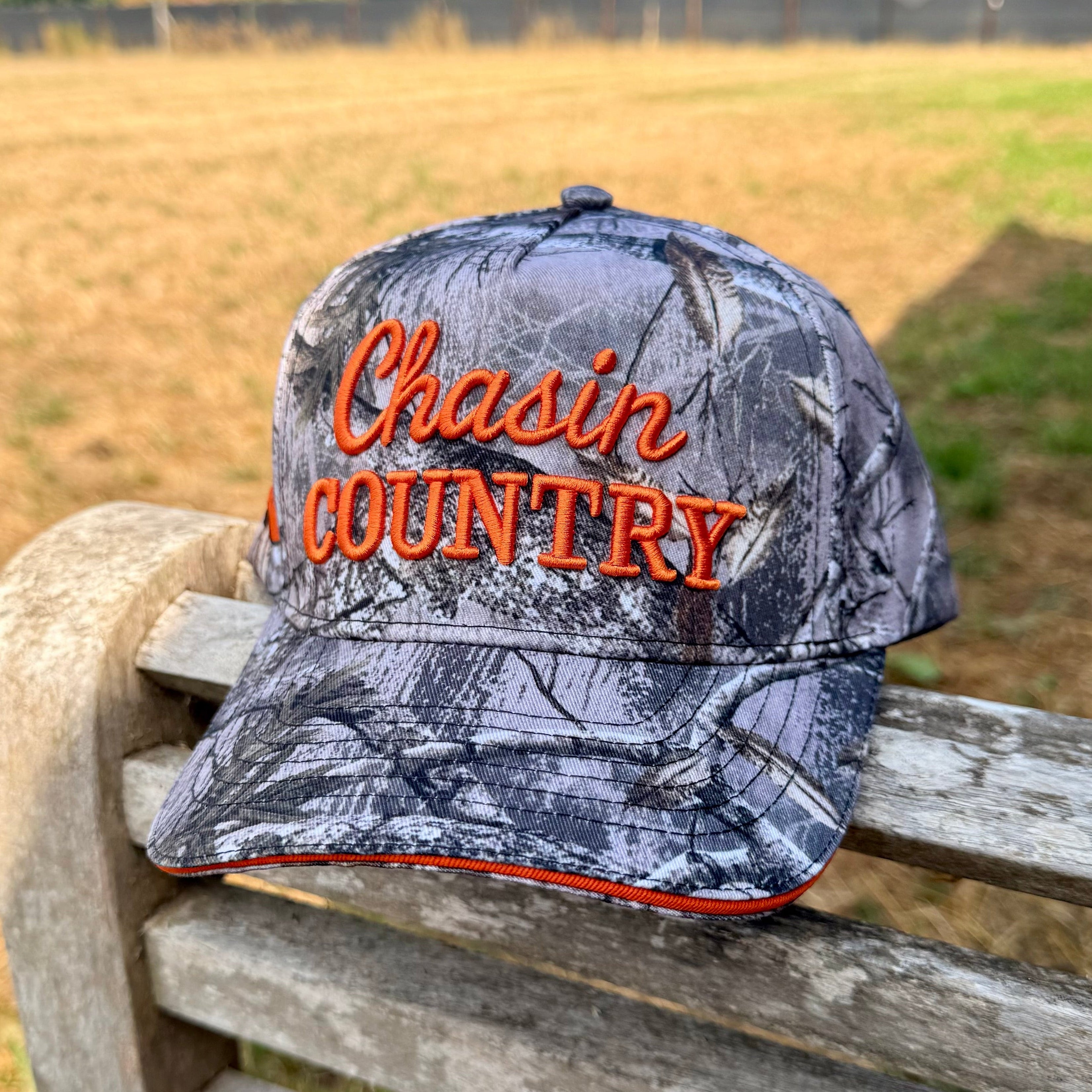 Full Camo & Orange Trucker cap